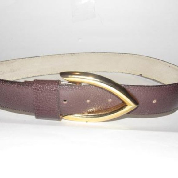 Christian Dior Brown Textured Gold 'D' Logo Buckle - Picture 1 of 8